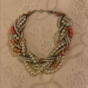 Banana Republic Pearl and Coral Necklace